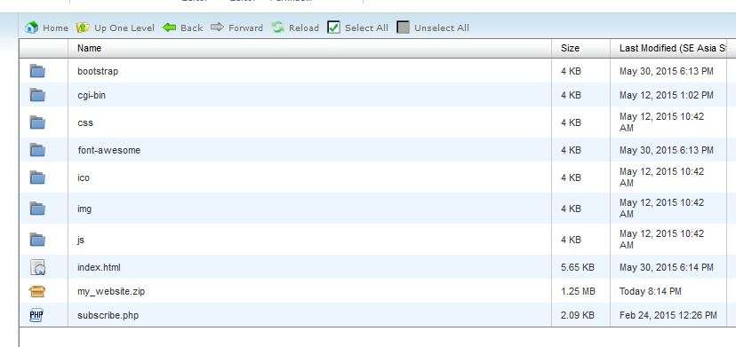 File Website Berhasil di Upload