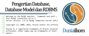 Tutorial Belajar MySQL - Pengertian Database Database Model dan RDBMS