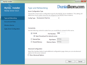 Tutorial Cara Menginstall MySQL 5.6 - Konfigurasi Networking MySQL