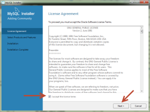 Tutorial Cara Menginstall MySQL 5.6 - Licence Agreement