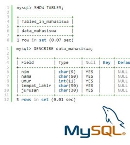 Tutorial Belajar MySQL Membuat dan Menghapus Tabel