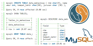 Tutorial Belajar MySQL Membuat dan Menghapus Tabel