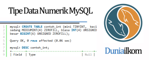 Tutorial Belajar MySQL - Tipe Data Numerik MySQL