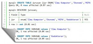 Tipe Data ENUM MySQL