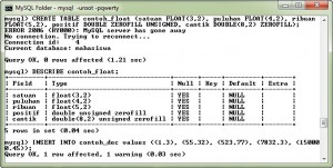 Tipe Data Integer, Fixed Point dan Floating Point MySQL