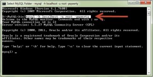 Login dengan MySQL Client