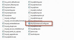 MySQLInstanceConfig.exe pada folder bin