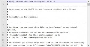 File Konfigurasi MySQL : my.ini