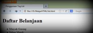 Belajar HTML Cara Membuat Daftar List di HTML