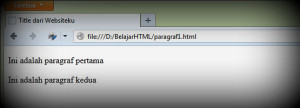 Belajar HTML Cara Membuat Paragraf di HTML