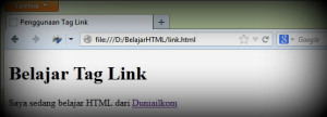 Belajar HTML Cara Membuat link di HTML