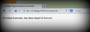 Belajar HTML Cara Menambahkan komentar di HTML