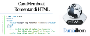 Belajar HTML Dasar - Cara Membuat Komentar di HTML