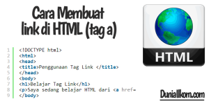Belajar HTML Dasar Cara Membuat link di HTML (tag a)