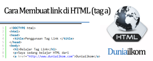 Belajar HTML Dasar - Cara Membuat link di HTML (tag a)