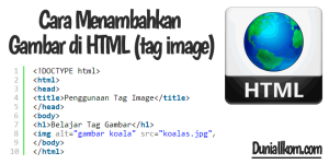 Belajar HTML Dasar Cara Menambahkan Gambar di HTML (tag image)