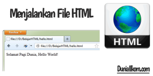 Belajar HTML Dasar Menjalankan File HTML