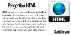 Belajar HTML Dasar Pengertian HTML