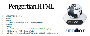 Belajar HTML Dasar - Pengertian HTML