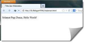 Belajar HTML Menjalankan File HTML