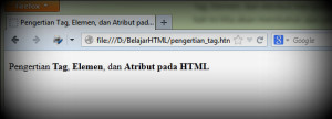 Belajar HTML Pengertian Tag, Elemen, dan Atribut pada HTML