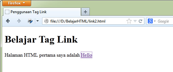 Cara Membuat link di HTML Relative