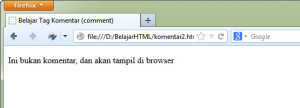 Cara Menambahkan komentar di HTML