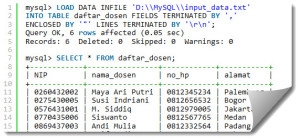 Menambahkan data dari File (LOAD DATA INFILE) MySQL