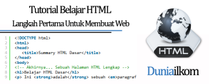 Tutorial Belajar HTML - Langkah Pertama Untuk Membuat Web