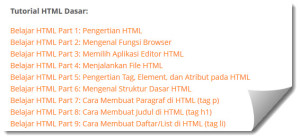 Tutorial Belajar HTML dasar