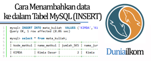 Tutorial Belajar MySQL - Cara Menambahkan data ke dalam Tabel MySQL (INSERT)
