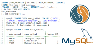 Tutorial Belajar MySQL Menambahkan data ke dalam Tabel (INSERT)