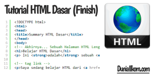 Belajar HTML Dasar Tutorial HTML Dasar (Finish)