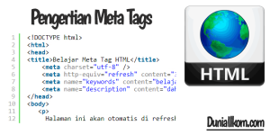 Belajar HTML Lanjutan Pengertian Meta Tags
