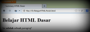 Belajar HTML Tutorial HTML Dasar (Finish)