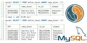 Tutorial Belajar MySQL Pencarian Data dari Tabel MySQL (SELECT..LIKE)