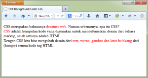 Contoh HTML dengan CSS