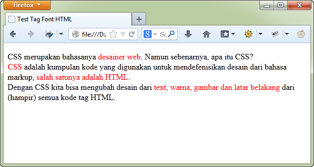 Contoh HTML tanpa CSS