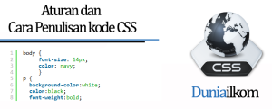 Tutorial Belajar CSS Aturan dan Cara Penulisan kode CSS