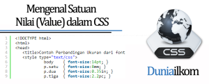 Tutorial Belajar CSS Mengenal Satuan Nilai (Value) dalam CSS