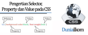Tutorial Belajar CSS Pengertian Selector Property dan Value pada CSS