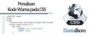 Tutorial Belajar CSS Penulisan Kode Warna pada CSS