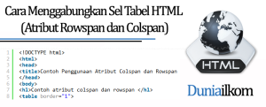 Cara Menggabungkan Sel Tabel HTML (Atribut Rowspan dan Colspan)