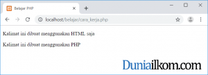 Cara Kerja Web Server PHP - Contoh Menjalankan File PHP