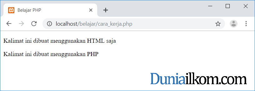 Cara Kerja Web Server PHP - Contoh Menjalankan File PHP