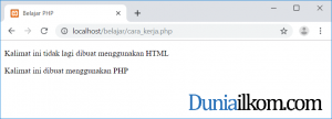 Cara Kerja Web Server PHP - Contoh Menjalankan File PHP 2