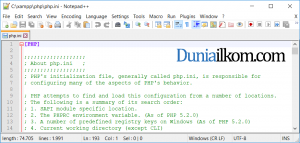 Cara Mengubah File Konfigurasi php.ini - Merubah php.ini