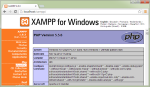 Cara Menjalankan Apache di XAMPP - Tampilan phpinfo()