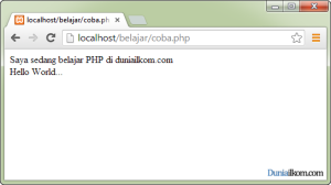 Cara Menjalankan File PHP - Hello World