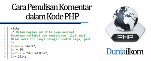 Cara Penulisan Komentar dalam Kode PHP